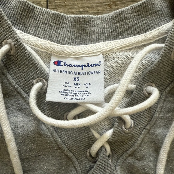 Champion University of Nevada Wolf‎ Pack Lace Up Sweater Womens XS Tall Petite - Picture 4 of 7